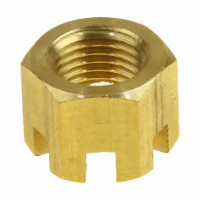 Гайка корончатая М12 на гребной вал Suzuki DT9.9-15/DF8A-20A (17 мм)