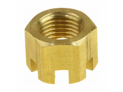 Гайка корончатая М12 на гребной вал Suzuki DT9.9-15/DF8A-20A (17 мм)