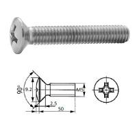Винт п/пот.гол M5X50 нерж.A2