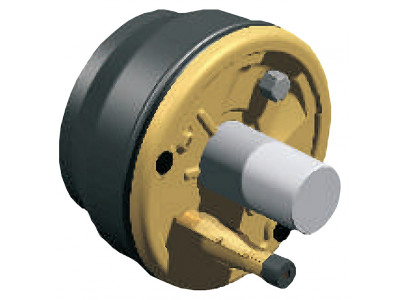 Knott - Барабан тормозной F160, 100х4,  М12, в сборе с цапфой, левый (6A0113.202)