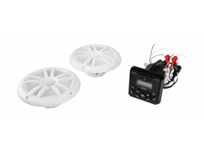 Аудиосистема BOSS AUDIO MCKGB450W.6 (магнитола+2 колонки) в катер