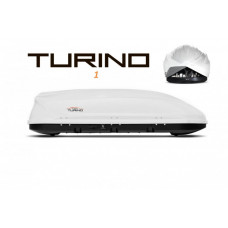 Бокс-багажник на крышу аэродинамический белый Turino 1 410 л