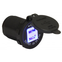 Гнездо питания с USB-разъемами 3,1 А подсветка