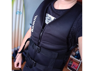 Жилет спасательный неопреновый черный (75-100 кг) (XL)